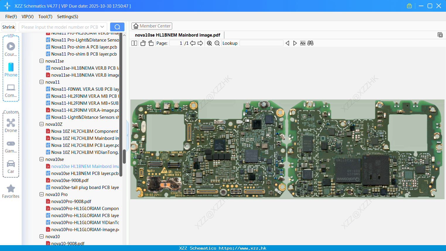 Huawei Nova10se HL1BNEM Mainbord Image